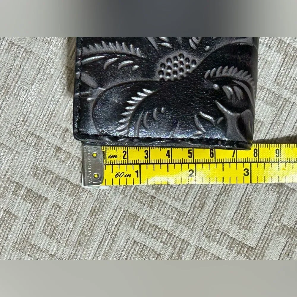 Patricia Nash Marotta Card Holder Wallet Style Hand tooled Black